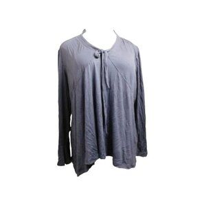 Suzanne Betro Size 4X Gray Plus Size Stretchy Knit Top NWT $66